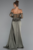 Abendkleid Lang Satin Khaki ABU5288