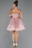 Abendkleid Kurz Puder ABK2435