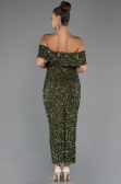 Partykleid Midi Khaki ABK2440