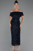 Partykleid Midi Marineblau ABK2440