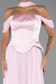 Abendkleid Lang Chiffon Puder ABU5327