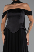 Abendkleid Lang Chiffon Schwarz ABU5327
