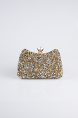 Abendtasche Steinbesetzt Gold SH828
