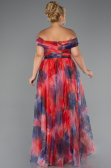 Abendkleid in Übergröße Lang Orange ABU5263