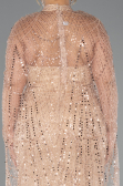Brautkleid In Übergröße Lang Perlenbesetzt Gold ABU5328