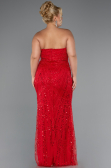 Brautkleid In Übergröße Lang Perlenbesetzt Rot ABU5328