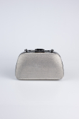 Abendtasche Gemustert Platin SH839