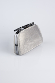 Abendtasche Gemustert Platin SH839