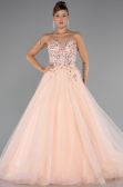 Designer Abendkleid Lang Lachs ABU5342
