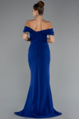 Abendkleid im Meerjungfrau-Stil Lang Sächsischblau ABU5350
