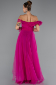 Abschlusskleid Vorne Kurz-Hinten Lang Fuchsie ABO120
