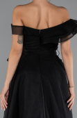 Abschlusskleid Vorne Kurz-Hinten Lang Schwarz ABO120