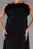 Abschlusskleid Lang Chiffon Schwarz ABU5351