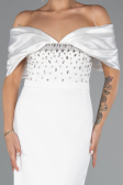 Standesamtkleid Lang Weiß ABU5352