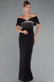 Standesamtkleid Lang Schwarz ABU5352