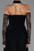 Standesamtkleid Lang Schwarz ABU5355
