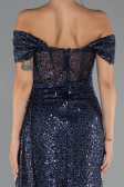 Abendkleid Lang Marineblau ABU5338
