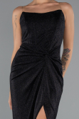 Abschlusskleid Lang Schwarz ABU5339