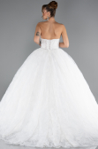 Hochzeitskleider Lang Spitze Weiß ABG163