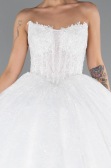 Hochzeitskleider Lang Spitze Weiß ABG163