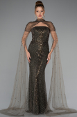 Abendkleid Lang Perlenbesetzt Khaki ABU5363