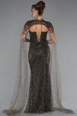Abendkleid Lang Perlenbesetzt Khaki ABU5363