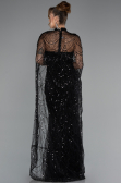 Schwarz Abendkleid Lang ABU4517