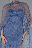 Abendkleid Lang Blau ABU4517