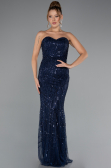 Abendkleid Lang Marineblau ABU4517