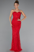Rot Abendkleid Lang ABU4517