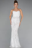 Abendkleid Lang Weiß ABU4517