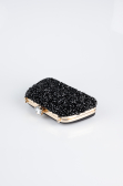 Abendtasche Verputz Schwarz-Gold SH849