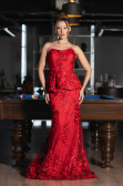 Abendkleid Lang Rot ABU5249