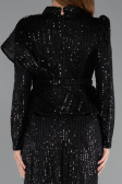 Schwarz Hijab-Abendkleid Lang ABK2346