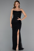 Abendkleid Lang Spitze Schwarz ABU5407