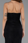 Abendkleid Lang Spitze Schwarz ABU5407