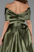 Abendkleid Lang Perlenbesetzt Khaki ABU5400