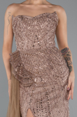 Abendkleid Lang Nerzbraun ABU5425