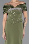 Abendkleid Lang Khaki ABU5440