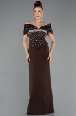 Abendkleid Lang Dunkelbraun ABU5440