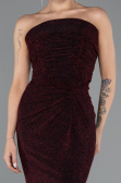 Abschlusskleid Lang Weinrot ABU5445