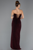 Abschlusskleid Lang Weinrot ABU5445