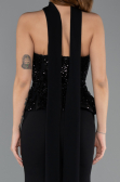 Abendkleid Lang Chiffon Schwarz ABU5457