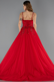 Designer Abendkleid Lang Chiffon Rot ABU5465