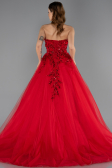 Designer Verlobungskleid Lang Rot ABU5460