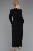 Hijab-Kleid İn Übergröße Lang Schwarz ABU5411