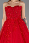 Designer Abendkleid Lang Rot ABU5459