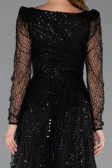 Partykleid Midi Perlenbesetzt Schwarz ABK2469