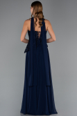 Abendkleid Lang Chiffon Marineblau ABU5486