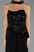 Abendkleid Lang Chiffon Schwarz ABU5486